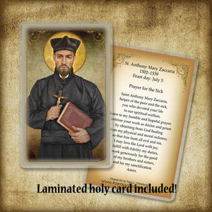 St. Anthony Mary Zaccaria Plaque & Holy Card Gift Set
