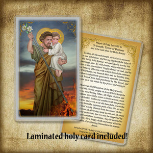 St. Joseph Terror of Demons Plaque & Holy Card Gift Set