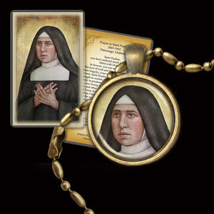 St. Pauline of the Agonizing Heart of Jesus Pendant & Holy Card Gift Set
