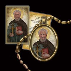St. Justin Martyr Pendant & Holy Card Gift Set