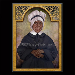 Mother Mary Lange Plaque & Holy Card Gift Set