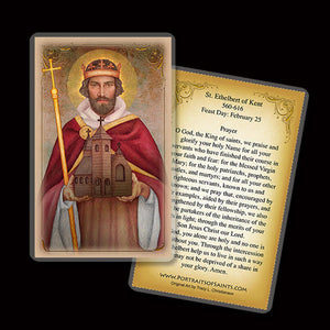 St. Ethelbert of Kent Holy Card