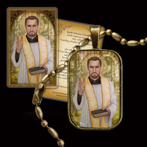 St. Antoine Daniel Pendant & Holy Card Gift Set