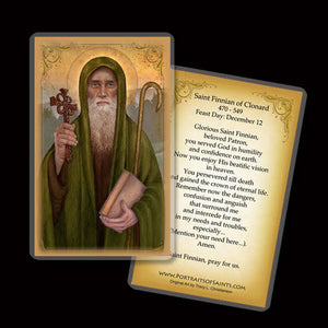 St. Finnian of Clonard Holy Card