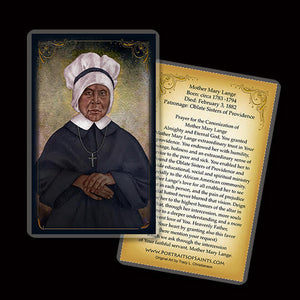 Mother Mary Lange Holy Card