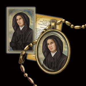 St. Lucy Filippini Pendant & Holy Card Gift Set