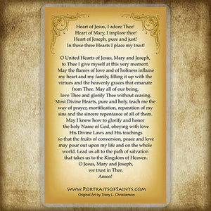 The Three Hearts Holy Card