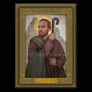St. Ruadhan of Lorrha Plaque & Holy Card Gift Set