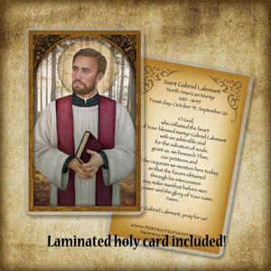 St. Gabriel Lalemant Pendant & Holy Card Gift Set