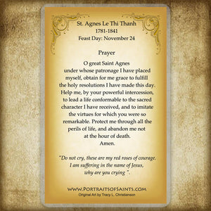 St. Agnes Le Thi Thanh Holy Card