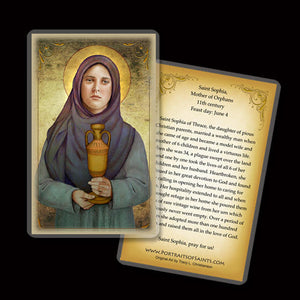 St. Sophia, Mother of Orphans Holy Card