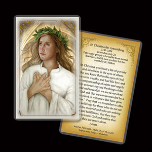St. Christina the Astonishing Holy Card
