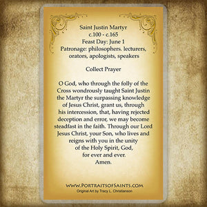 St. Justin Martyr Holy Card