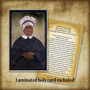 Mother Mary Lange Pendant & Holy Card Gift Set