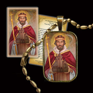 St. Ethelbert of Kent Pendant & Holy Card Gift Set