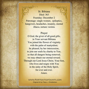 St. Bibiana Holy Card