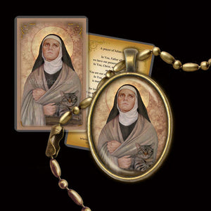 St. Julian of Norwich Pendant & Holy Card Gift Set