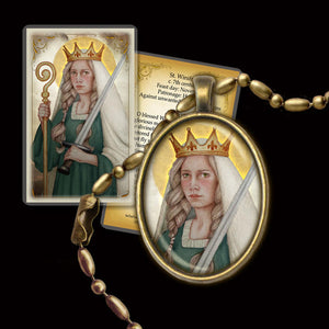 St. Winifred Pendant & Holy Card Gift Set