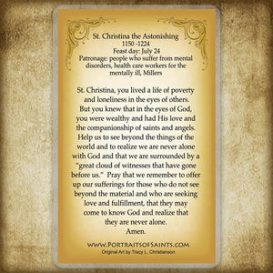 St. Christina the Astonishing Holy Card