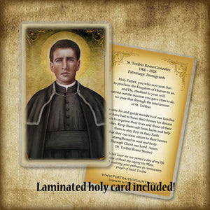 St. Toribio Romo Gonzalez Plaque & Holy Card Gift Set
