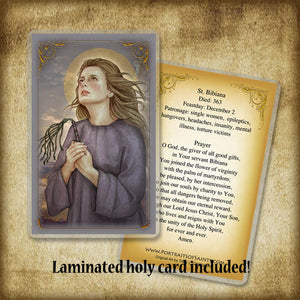 St. Bibiana Plaque & Holy Card Gift Set