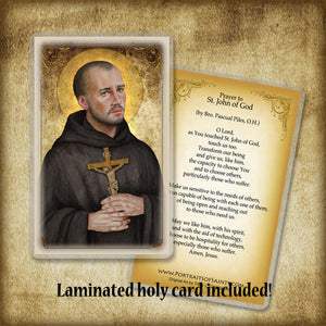 St. John of God Plaque & Holy Card Gift Set