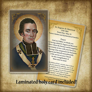St. Eugene de Mazenod Plaque & Holy Card Gift Set