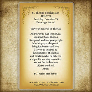 St. Thorlak Thorhallsson Holy Card
