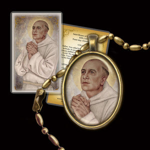 St. Bruno of Cologne Pendant & Holy Card Gift Set