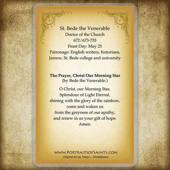 St. Bede the Venerable Holy Card - Portraits of Saints
