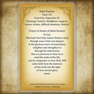 St. Eustace Holy Card