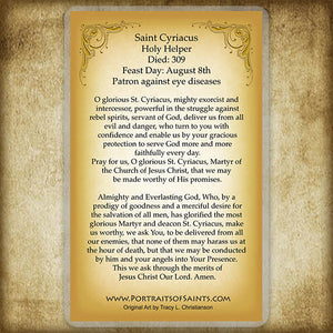 St. Cyriacus Holy Card