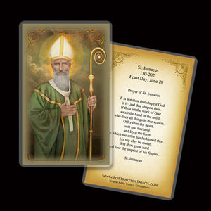 St. Irenaeus of Lyons Holy Card