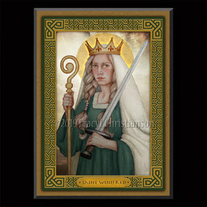 St. Winifred Plaque & Holy Card Gift Set
