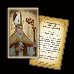 St. Thomas of Villanova Holy Card