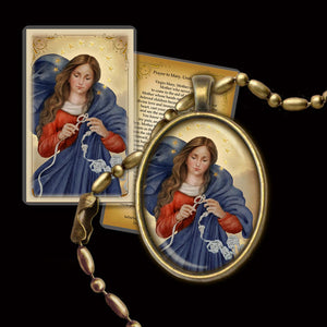 Our Lady Undoer of Knots Pendant & Holy Card Gift Set