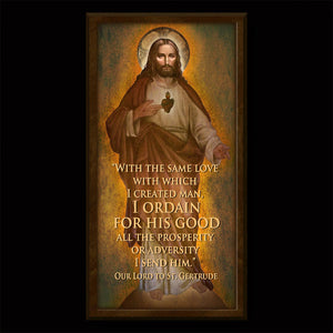 Our Lord to St Gertrude Inspirational Plaque