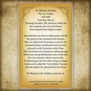 St. Mariana de Jesus Holy Card