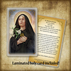 St. Mariana de Jesus Plaque & Holy Card Gift Set