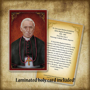 St. Giovanni Battista Scalabrini Plaque & Holy Card Gift Set