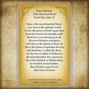 Rosa Mystica (Mystical Rose) Holy Card