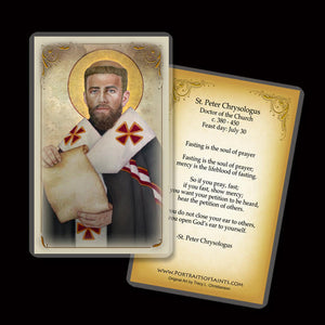 St. Peter Chrysologus Holy Card - Portraits of Saints