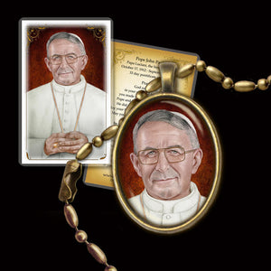 Pope John Paul I Pendant & Holy Card Gift Set