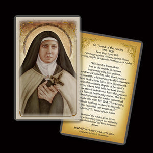 St. Teresa of the Andes Holy Card