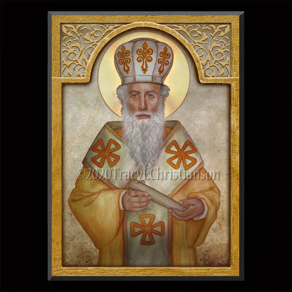 St. Gregory Nazianzen Plaque & Holy Card Gift Set - Portraits of Saints