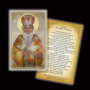St. Gregory Nazianzen Holy Card