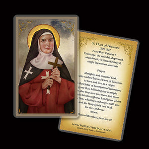 St. Flora of Beaulieu Holy Card