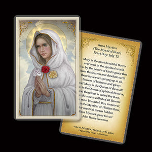 Rosa Mystica (Mystical Rose) Holy Card